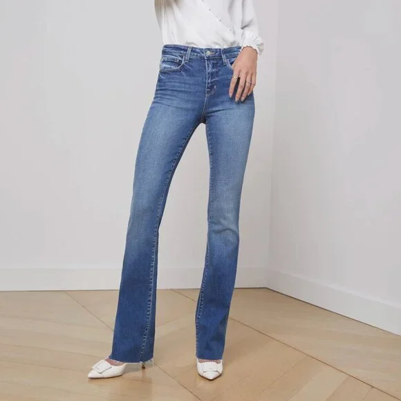 L'AGENCE Ruth Straight-Leg Jean in Cambridge Sz 32 - Picture 2 of 13